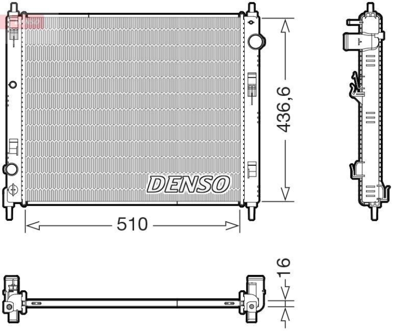 DENSO DRM46078 Kühler NISSAN JUKE (F15) 1.5 dCi (10-)