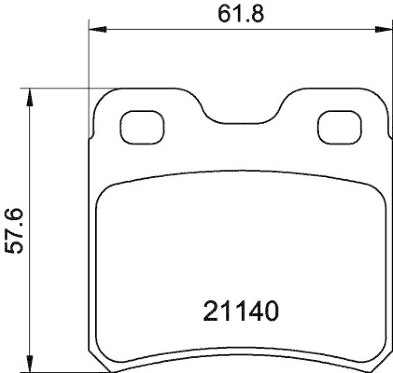 HELLA 8DB 355 007-451 Bremsbelagsatz Scheibenbremse