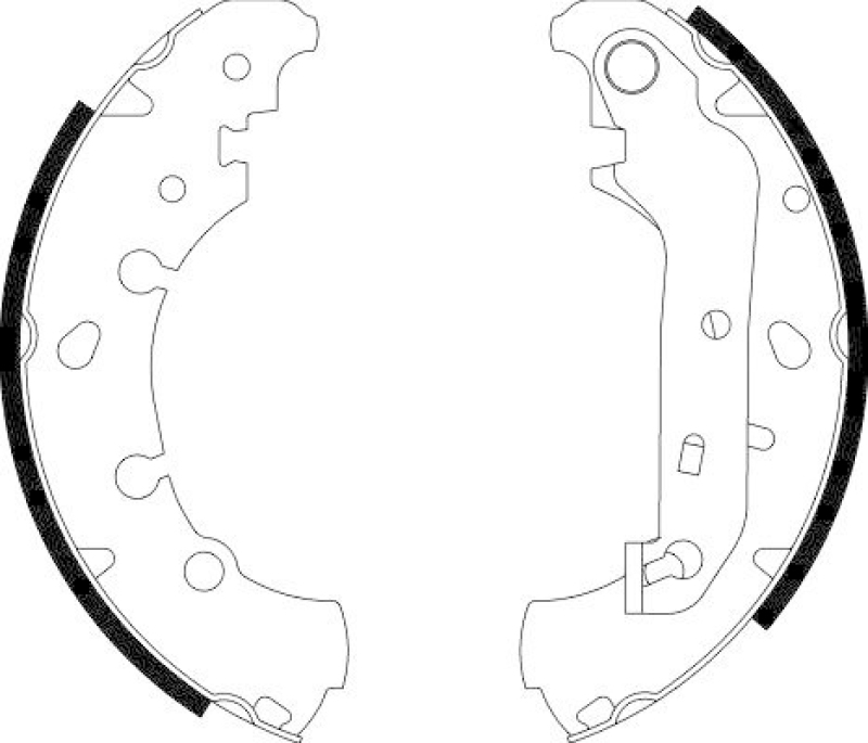 HELLA 8DB 355 002-411 Bremsbackensatz für FORD/MAZDA