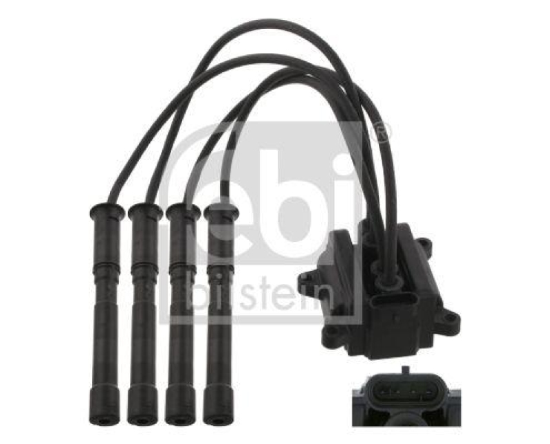 FEBI BILSTEIN 26496 Zündspule mit Kabel und Stecker für Renault