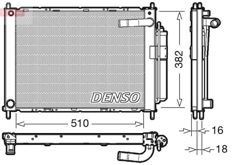 DENSO DRM46101 Kühler NISSAN für OE-Nr.: 21400AX600