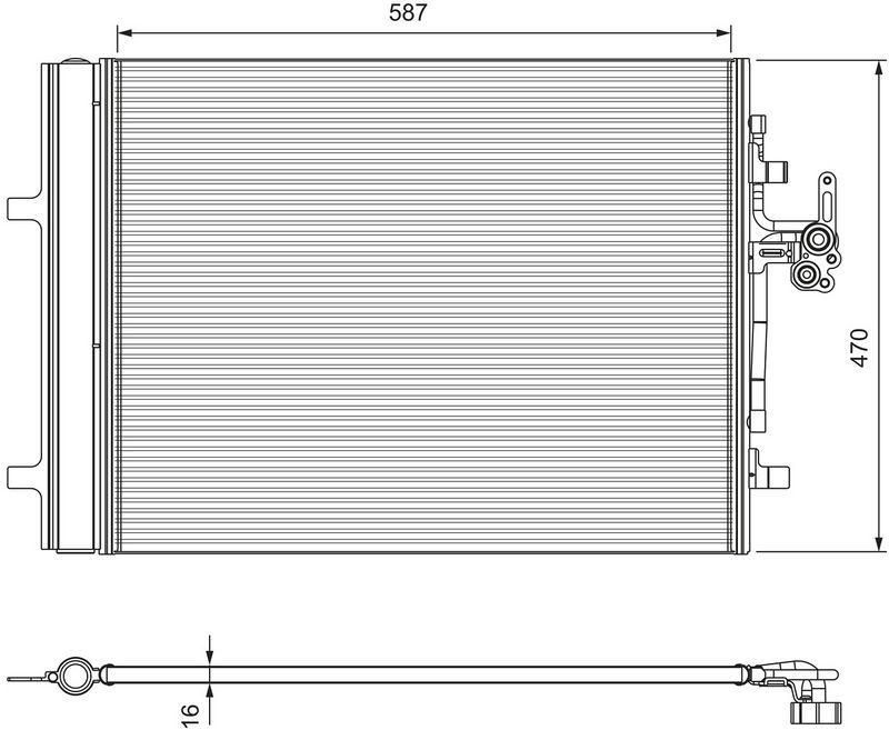 VALEO 814318 Kondensator VOLVO S60, S80 (2006>), V7