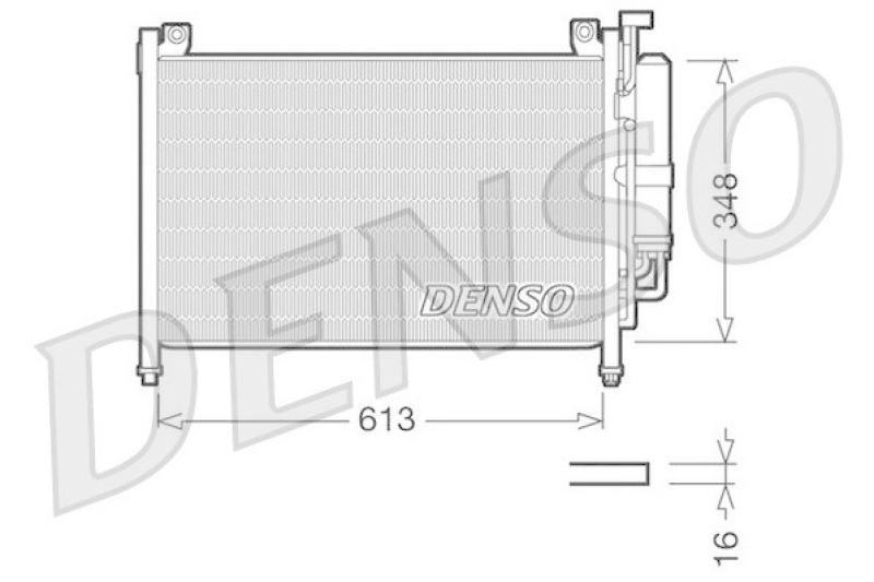 DENSO DCN44002 Kondensator A/C MAZDA 2 (DE) 1.3 (2007 - )