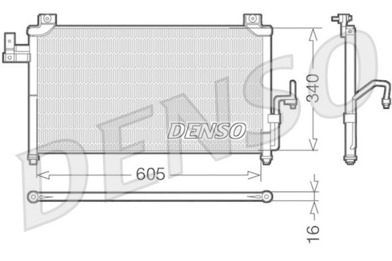 DENSO DCN44005 Kondensator A/C MAZDA PREMACY (CP) 1.9 (1999 - 2005)