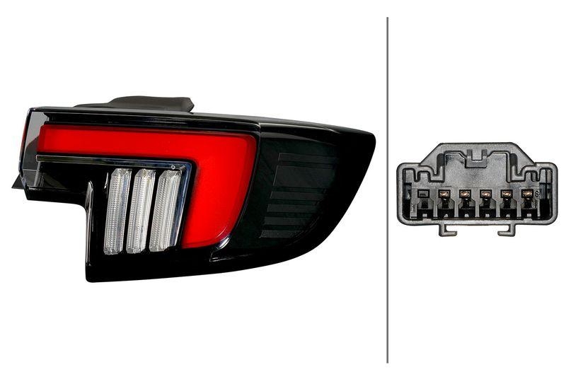 HELLA 2SK 014 994-121 Heckleuchte rechts LED OPEL