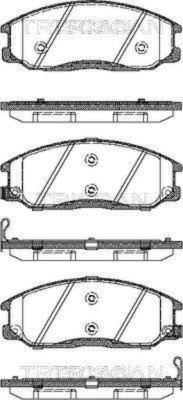 TRISCAN 8110 43017 Bremsbelag Vorne für Hyundai Trajet