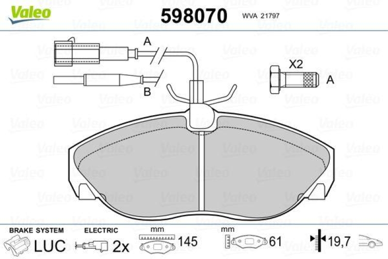 VALEO 598070 SBB-Satz PREMIUM