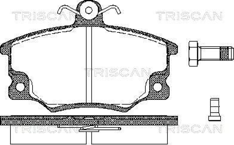 TRISCAN 8110 15508 Bremsbelag Vorne für Fiat Punto, Regata, Ritmo