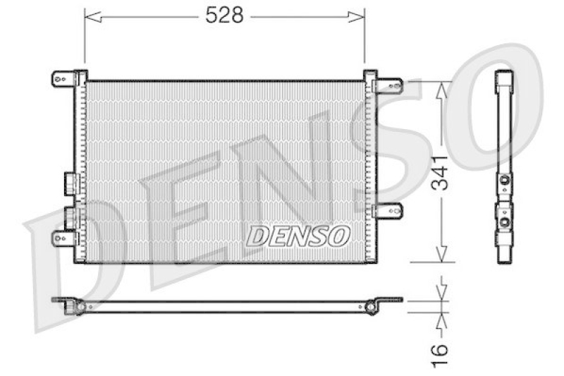 DENSO DCN01003 Kondensator A/C ALFA ROMEO 147 (937) 1.9 JTD (937AXD1A) (2001 - 2010)