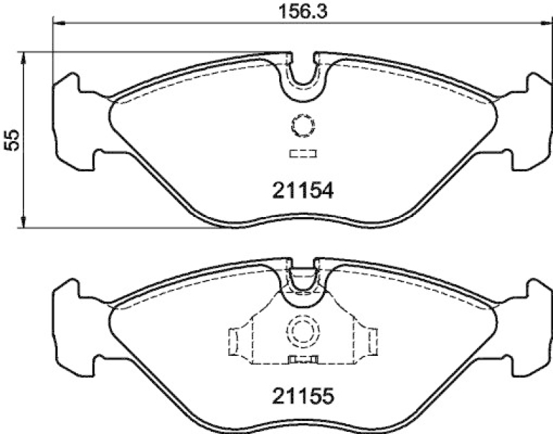 HELLA 8DB 355 007-591 Bremsbelagsatz Scheibenbremse