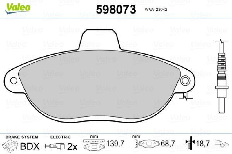 VALEO 598073 SBB-Satz PREMIUM