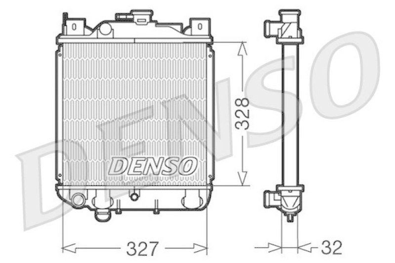 DENSO DRM47006 Kühler SUZUKI SWIFT II Hatchback (EA, MA) 1.0 i (SF310, AA44) (1995 - 2005)