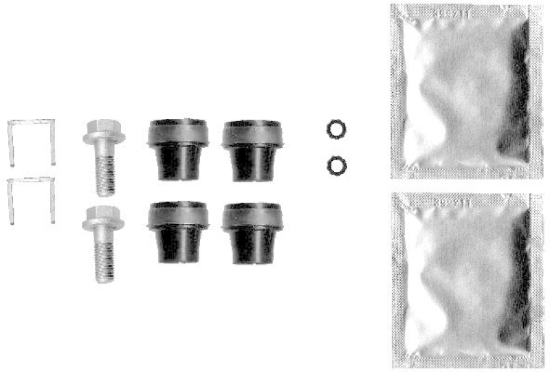 HELLA 8DZ 355 201-661 Zubehörsatz, Bremssattel für OPEL/P.S.A/RENAULT/...