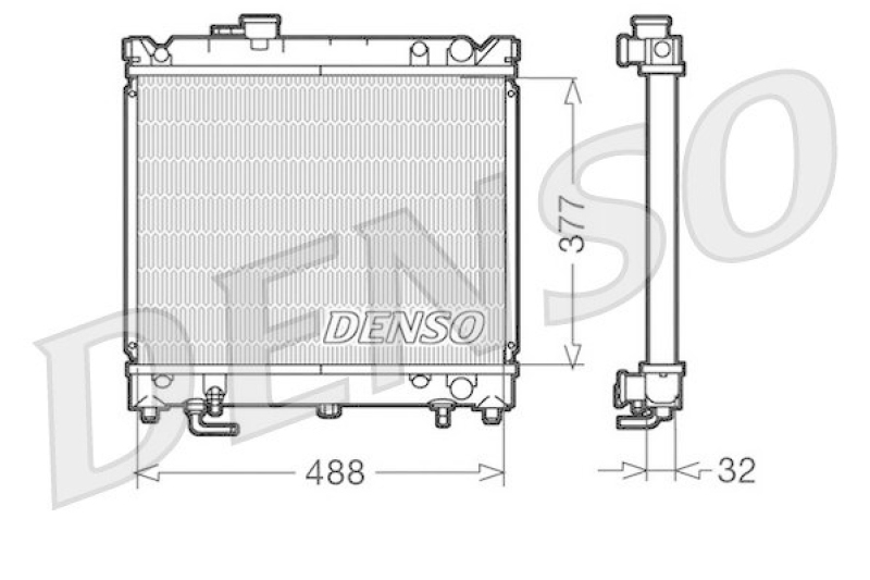 DENSO DRM47010 Kühler SUZUKI VITARA Cabrio (ET, TA) 1.6 (1988 - 1995)