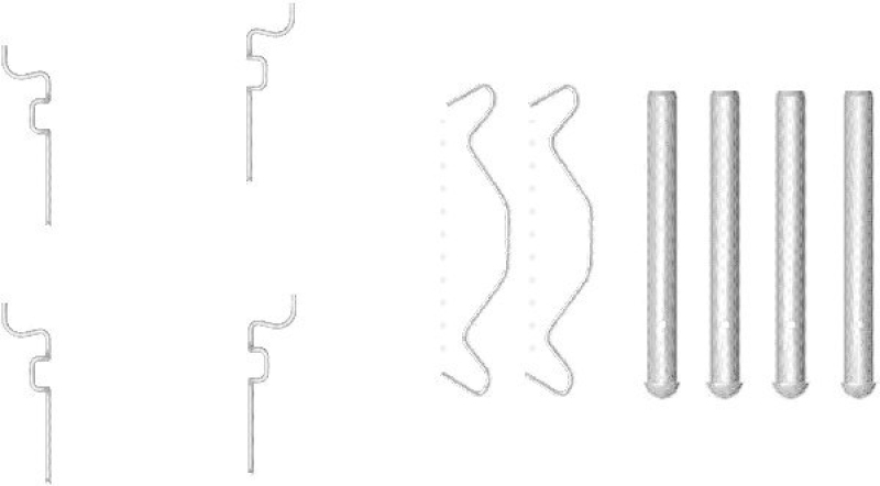 HELLA 8DZ 355 203-221 Zubehörsatz, Scheibenbremsbelag für TOYOTA