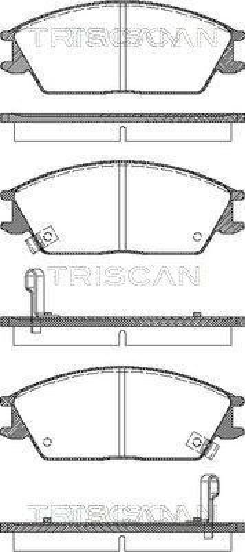 TRISCAN 8110 43182 Bremsbelag Vorne f&uuml;r Hyundai Elantra, Pony