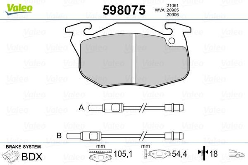 VALEO 598075 SBB-Satz PREMIUM