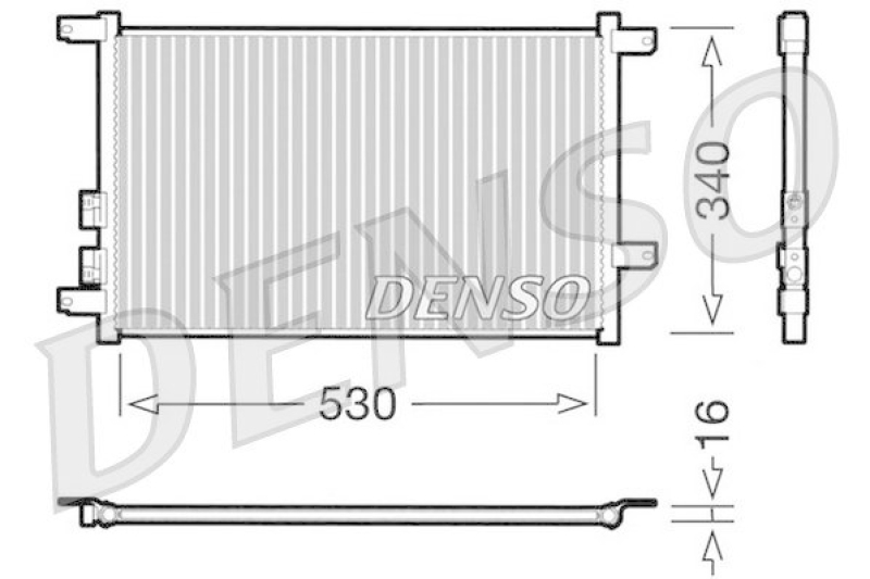 DENSO DCN01011 Kondensator A/C ALFA ROMEO 156 (932) 2.0 16V T.SPARK (932A2) (1997 - 2000)