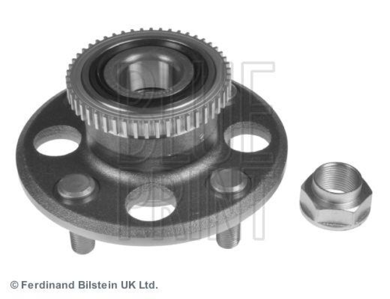 BLUE PRINT ADH28322 Radlagersatz mit Radnabe, ABS-Impulsring und Achsmutter für HONDA