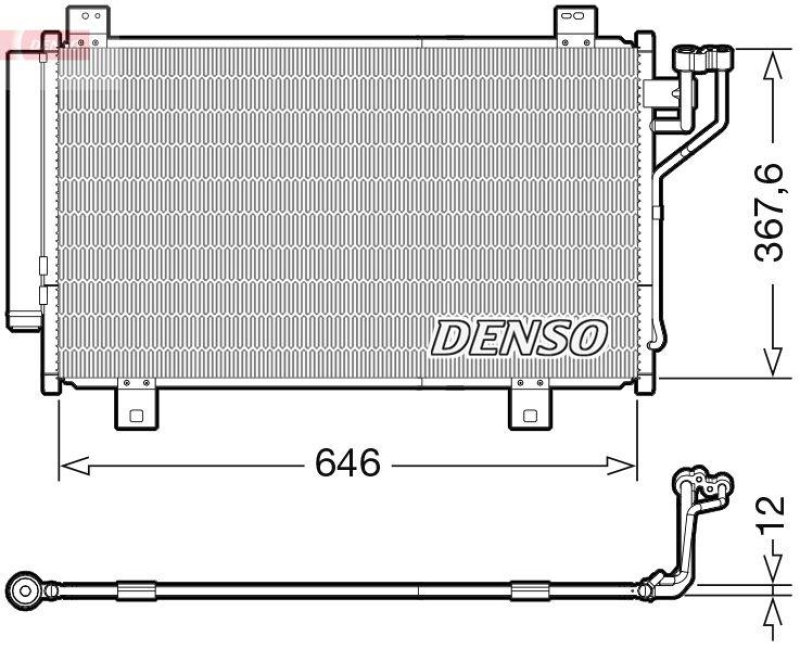 DENSO DCN44012 Kondensator A/C MAZDA 6 Estate (GJ, GL) (12-)