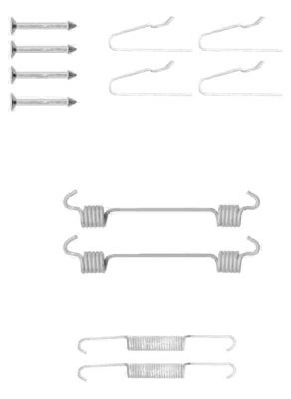 HELLA 8DZ 355 201-811 Zubehörsatz, Bremsbacken für MB M-CLASS (W163)