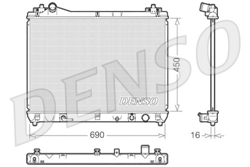 DENSO DRM47018 Kühler SUZUKI GRAND VITARA II (JT) 1.6 All-wheel Drive (2005 - )