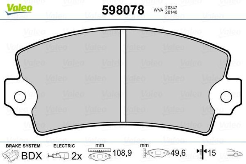 VALEO 598078 SBB-Satz PREMIUM