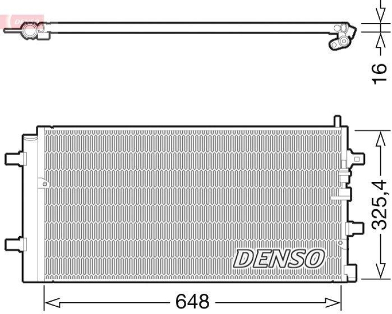 DENSO DCN02002 Kondensator A/C AUDI ALLROAD (4BH, C5) 2.5 TDI quattro (2000 - 2005)