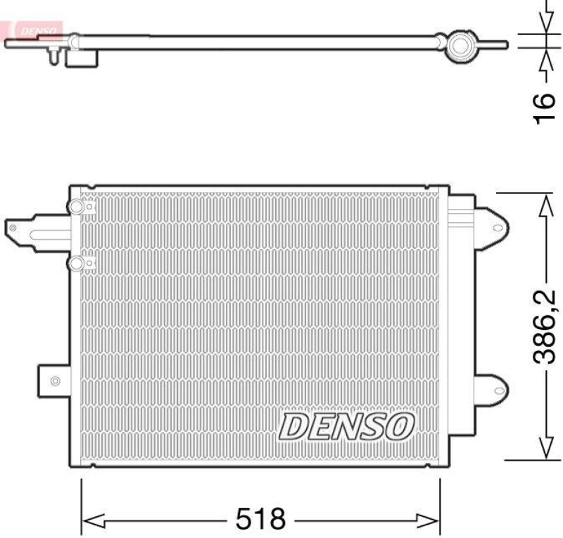 DENSO DCN02005 Kondensator A/C AUDI A4 Avant (8E5, B6) 1.9 TDI (2001 - 2004)