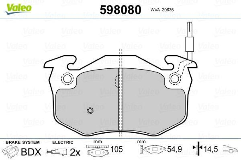 VALEO 598080 SBB-Satz PREMIUM