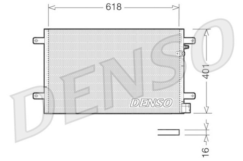 DENSO DCN02006 Kondensator A/C AUDI A4 Avant (8ED, B7) 2.0 TDI 16V (2004 - 2008)