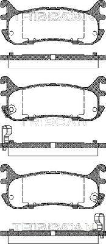 TRISCAN 8110 50185 Bremsbelag Hinten für Mazda 323, Mx5