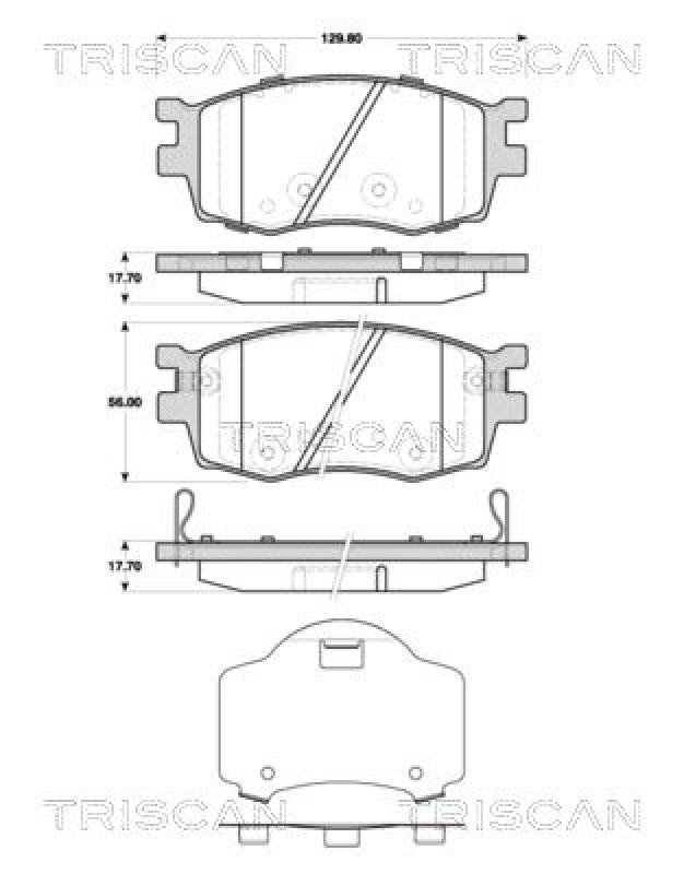 TRISCAN 8110 43031 Bremsbelag Vorne für Hyundai, Kia