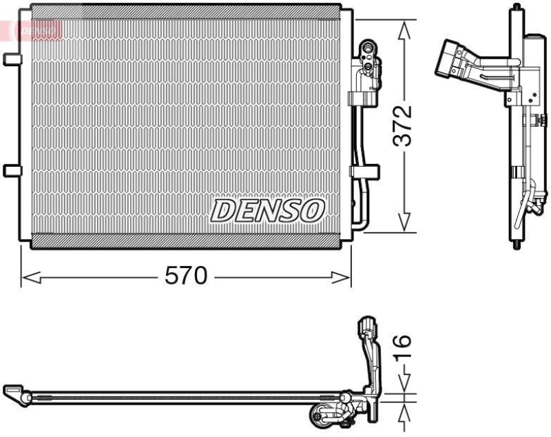 DENSO DCN44016 Kondensator A/C MAZDA 5 (CW) (10-)