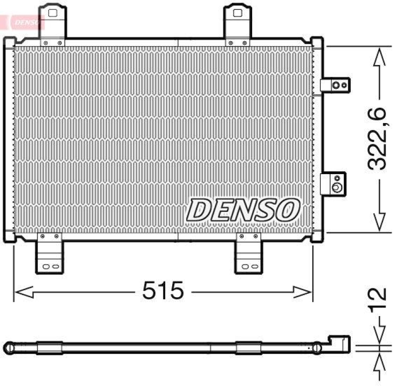 DENSO DCN44018 Kondensator A/C MAZDA CX-3 (DK) 1.5 SkyActiv-D 105 (15-18)