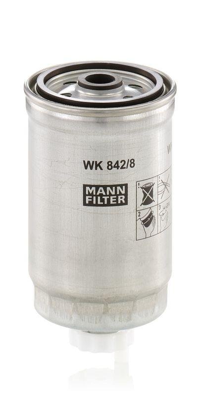 MANN-FILTER WK 842/8 Kraftstoffilter für Fiat Gruppe