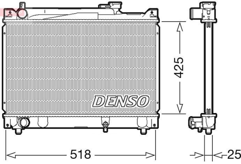 DENSO DRM47030 Kühler SUZUKI VITARA (ET, TA) 2.0 V6 24V All-wheel Drive (ET) 12/1994->03/1998