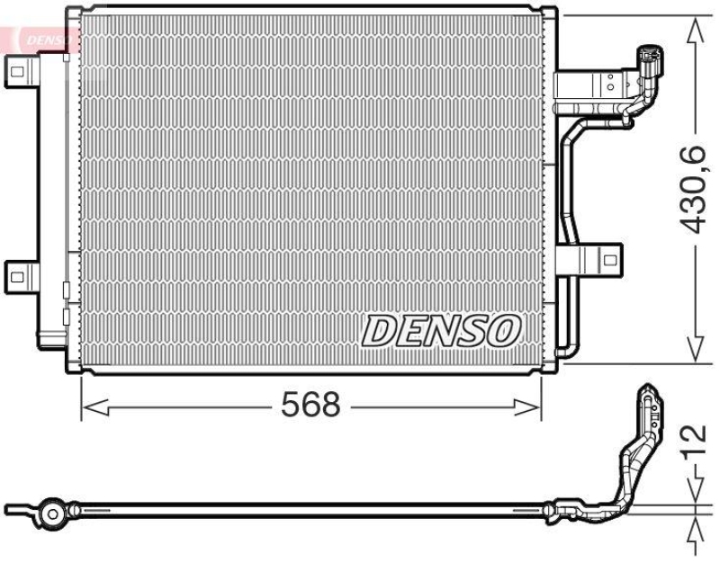 DENSO DCN44019 Kondensator A/C MAZDA 3 2.0 SkyActiv-G 120 M Hybr. (18-)