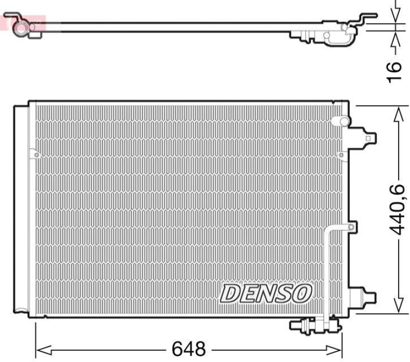 DENSO DCN02025 Kondensator A/C AUDI A8