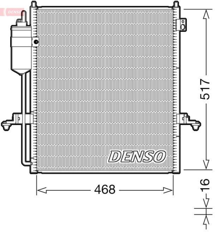 DENSO DCN45004 Kondensator MITSUBISHI L 200 / TRITON (KA_T, KB_T) 2.5 DI-D 4WD (KB4T) (05-15)