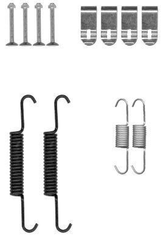 HELLA 8DZ 355 202-121 Zubehörsatz, Bremsbacken für CHEVROLET/OPEL