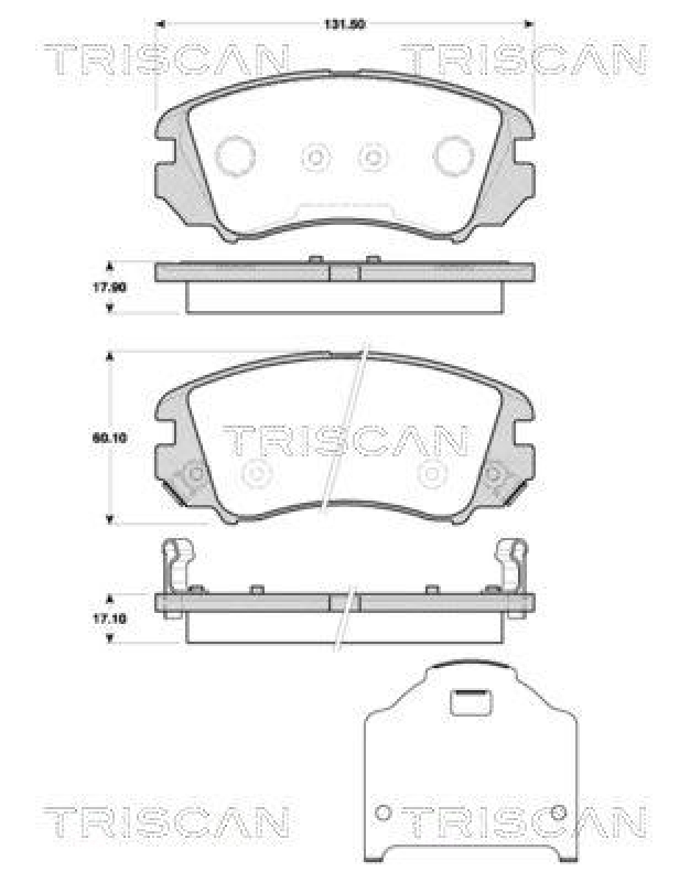 TRISCAN 8110 43036 Bremsbelagsatz Scheibenbremse