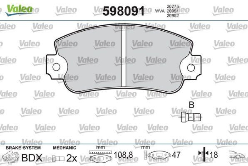 VALEO 598091 SBB-Satz PREMIUM