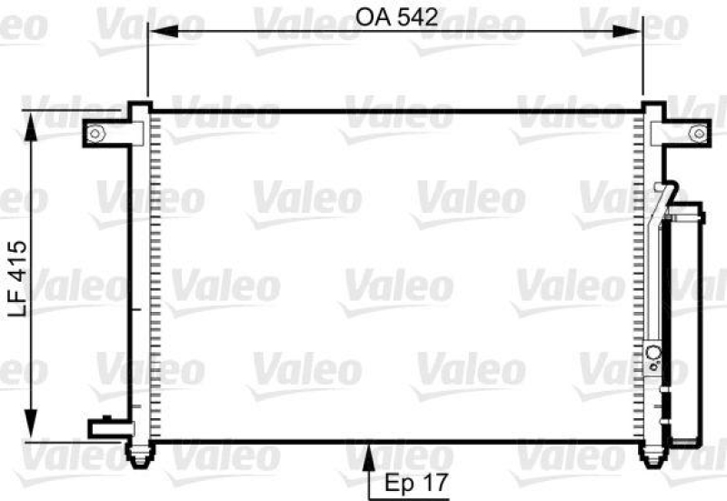 VALEO 814344 Kondensator DAEWOO Kalos