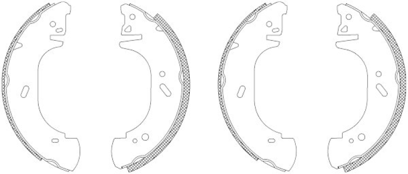 HELLA 8DB 355 003-221 Bremsbackensatz für FORD