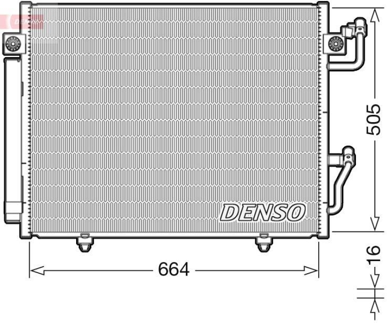 DENSO DCN45005 Kondensator MITSUBISHI PAJERO III 3.2 Di-D (04/2000->12/2006)