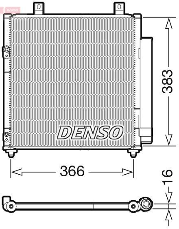 DENSO DCN45007 Kondensator A/C MITSUBISHI MIRAGE / SPACE STAR Hatchback (A0_A) (12-)