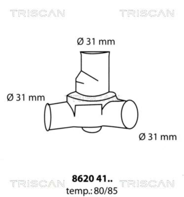 TRISCAN 8620 4180 Thermostat M. Gehäuse für Fiat (0)