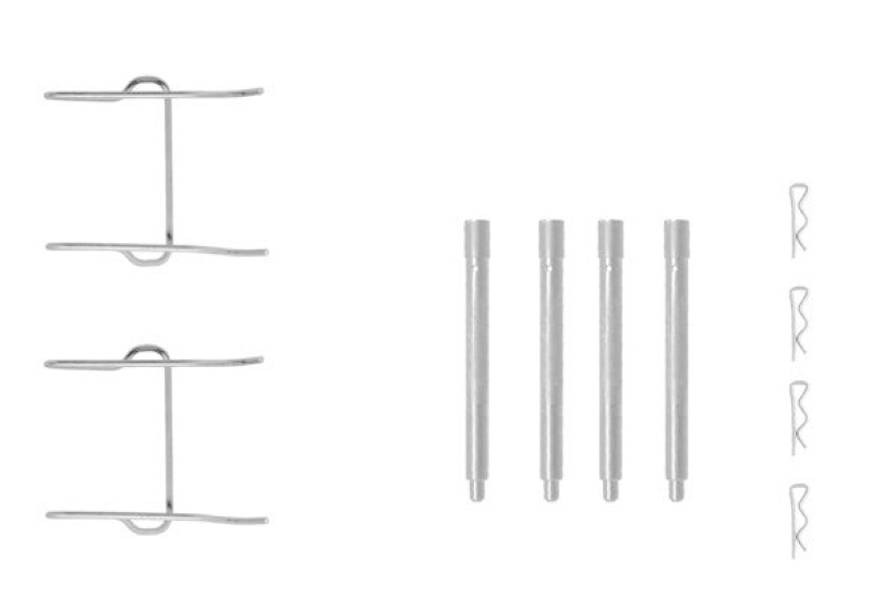 HELLA 8DZ 355 202-401 Zubehörsatz, Scheibenbremsbelag für MB/PEUGEOT