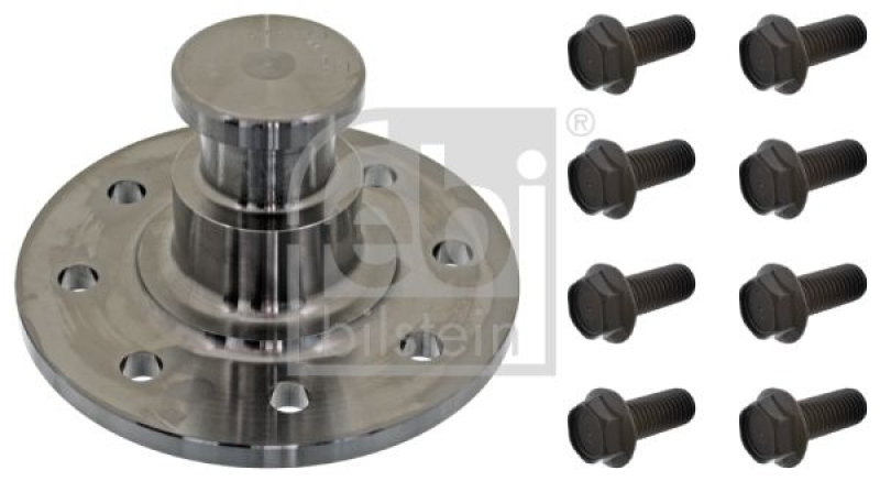 FEBI BILSTEIN 46733 Zugsattelzapfen mit Befestigungsschrauben für Fahrzeugbau